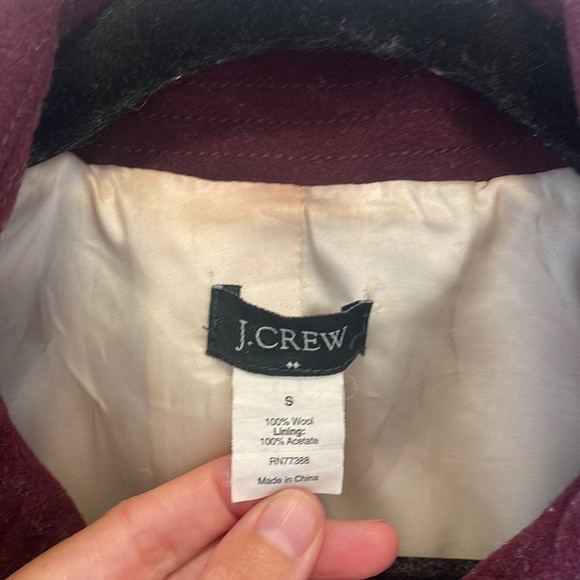 J. Crew Burgundy Double-Breasted Peacoat - Picture 3 of 6
